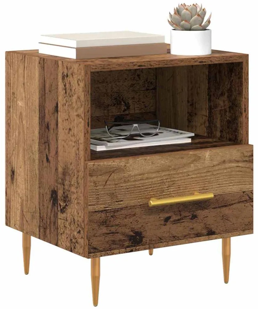 Éjjeli asztal fiókkal Barna 40 x 35 x 47.5 cm Faanyag