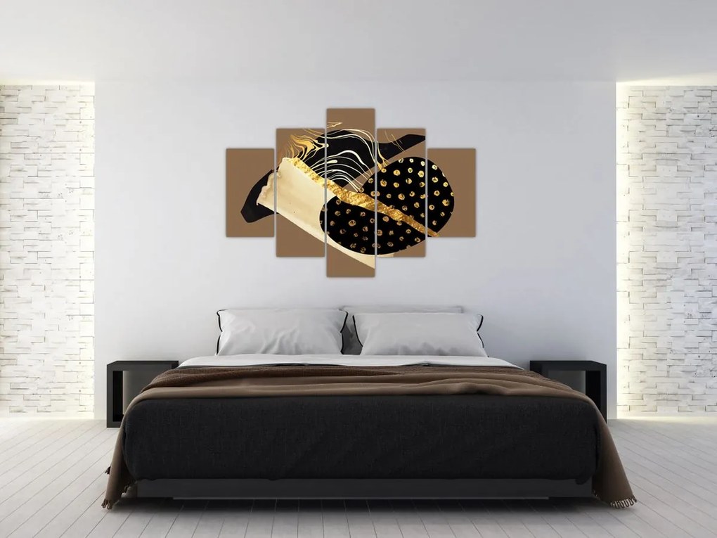 Kép - Absztrakció aranybarna N⁰1 (150x105 cm)