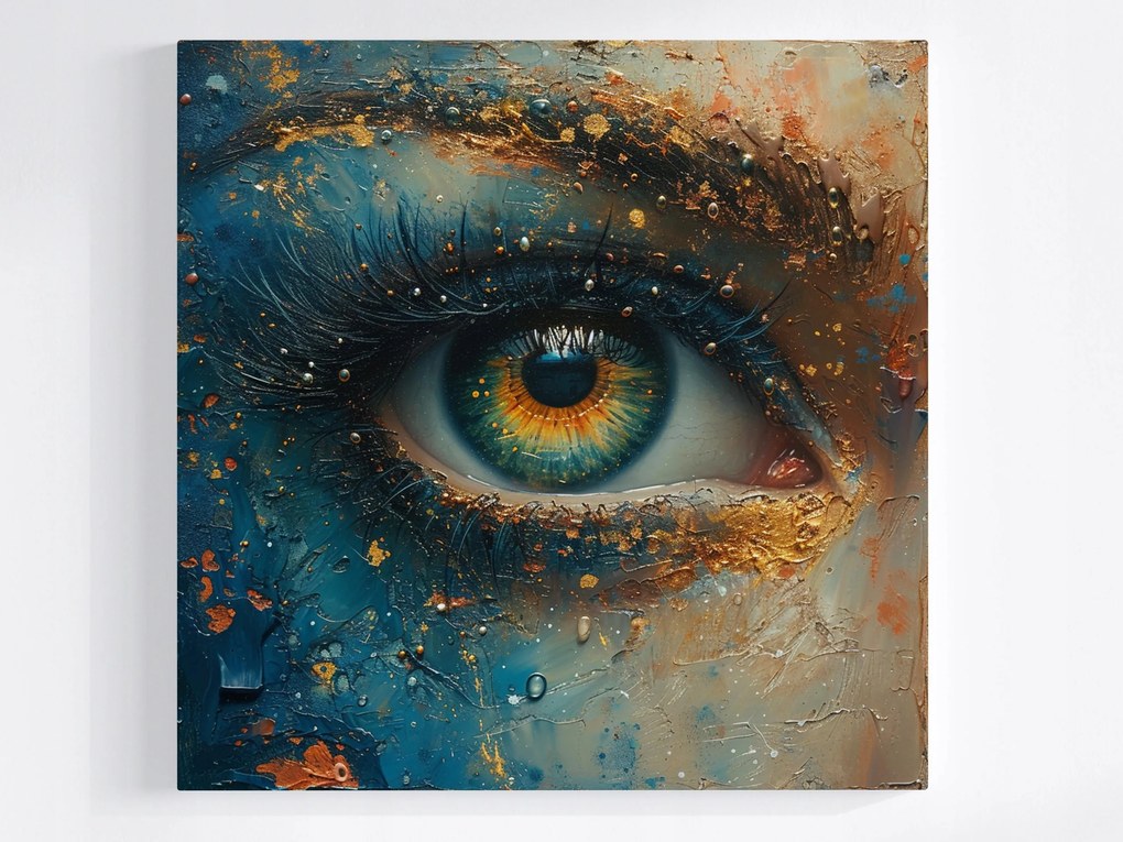 Canvas Vászonkép Színes Szem Pasztell Olajfestmény 80x80