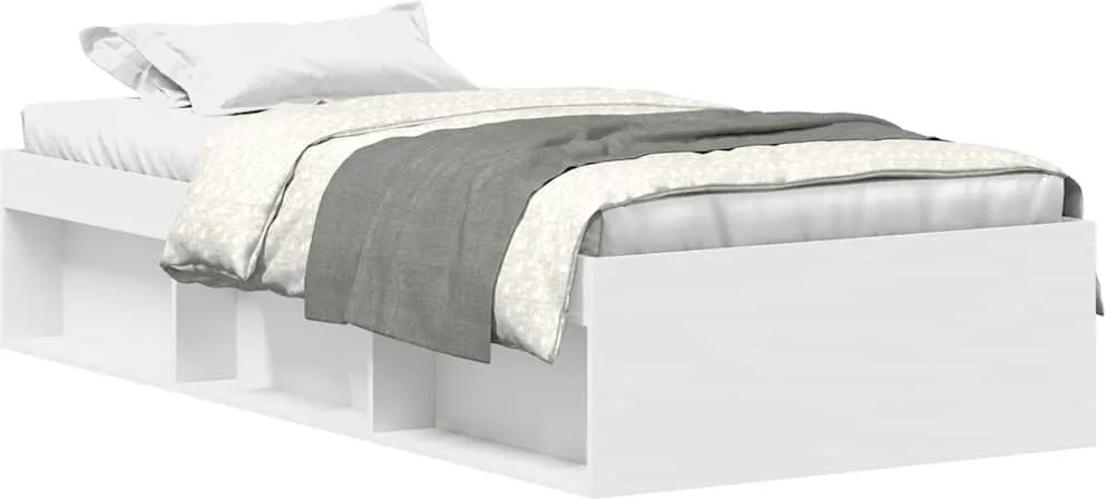 vidaXL fehér kisméretű egyszemélyes ágykeret 75 x 190 cm