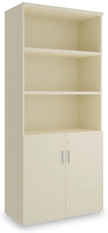 SimpleOffice magas szekrény 80 x 40 x 180 cm, nyír
