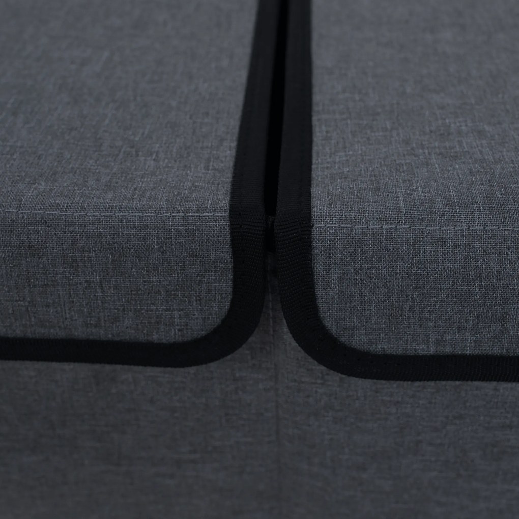 Összecsukható tároló doboz, szürke/fekete, DETER