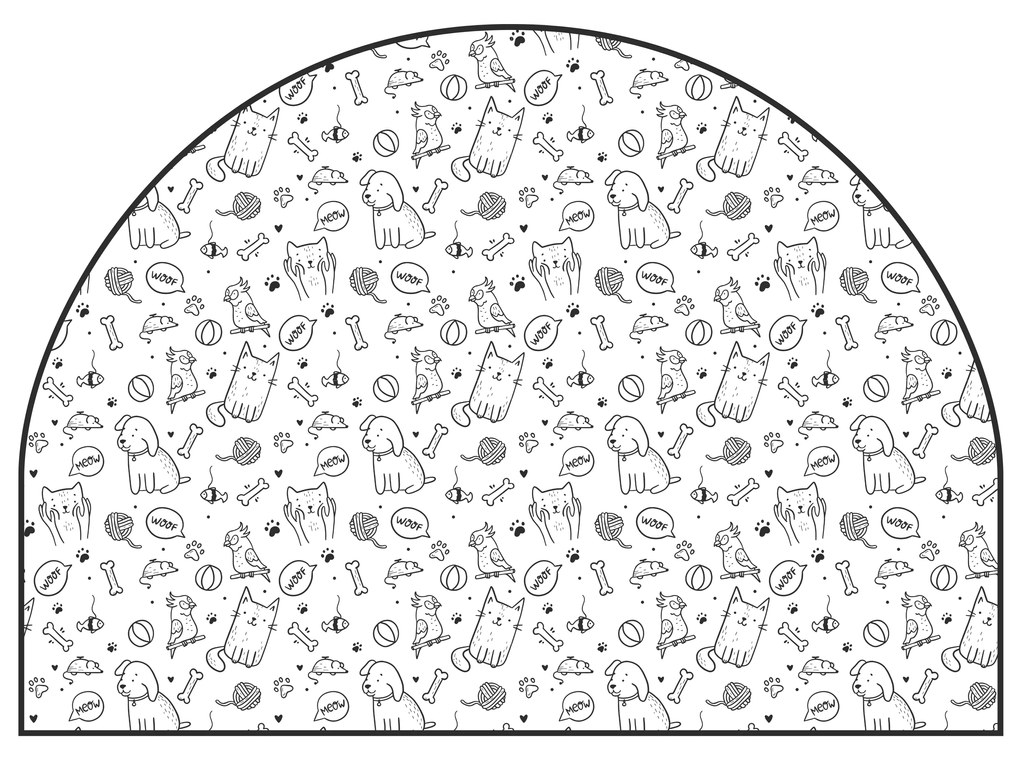 PIPPER. Védő textil falmatrica – Ív – Állatok Méret: 83x60cm, Indíték: névvel