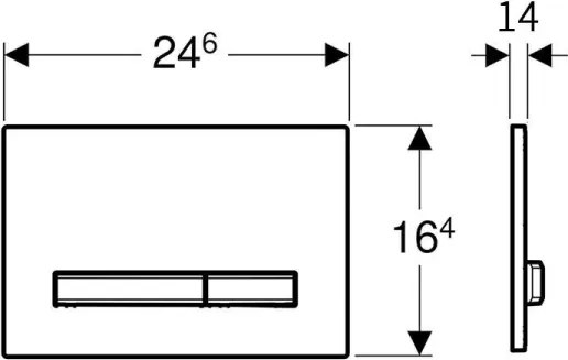 Geberit 115.788.SD.2-Sigma50 nyomólap 24,6x16,4 cm antracit/matt króm