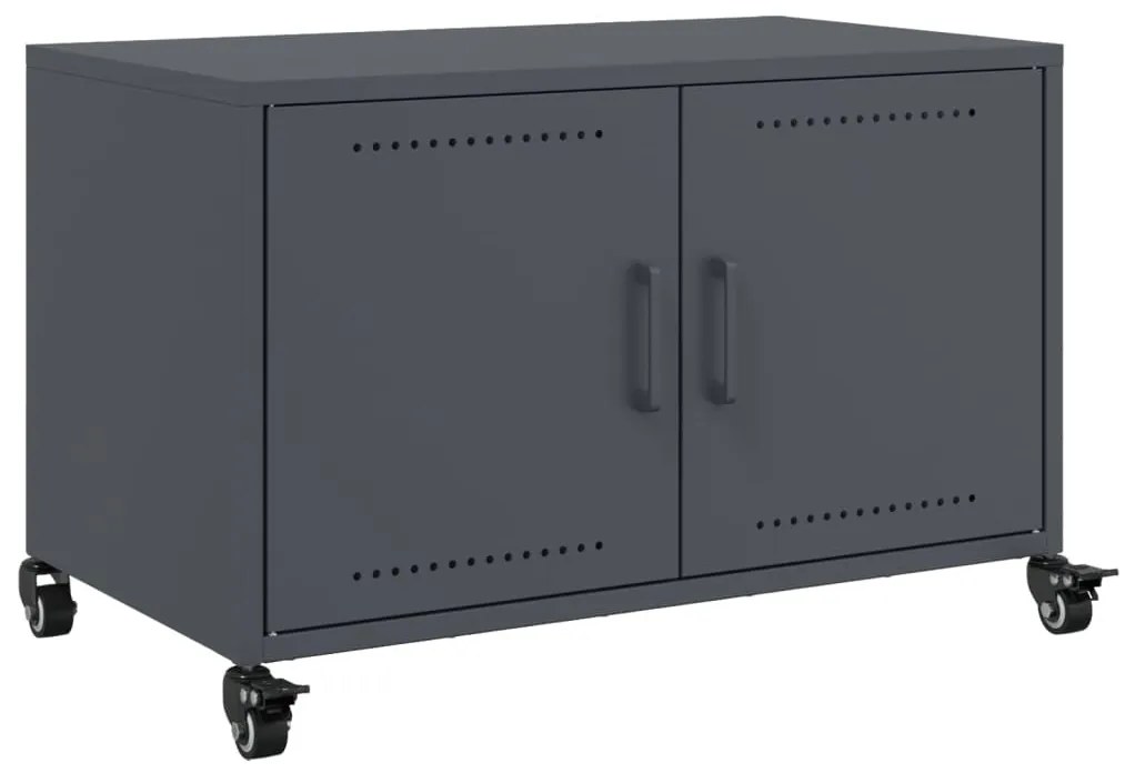 antracitszürke acél TV-szekrény 68 x 39 x 43,5 cm