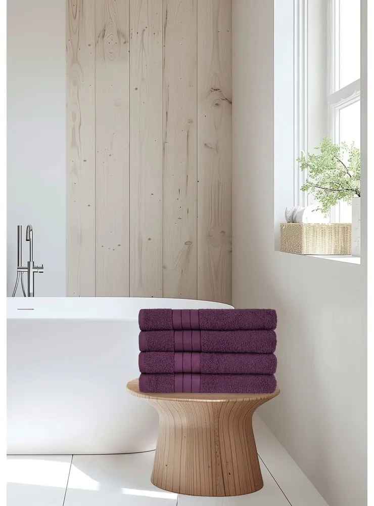Borvörös frottír pamut törölköző szett 4 db-os 50x100 cm – Good Morning
