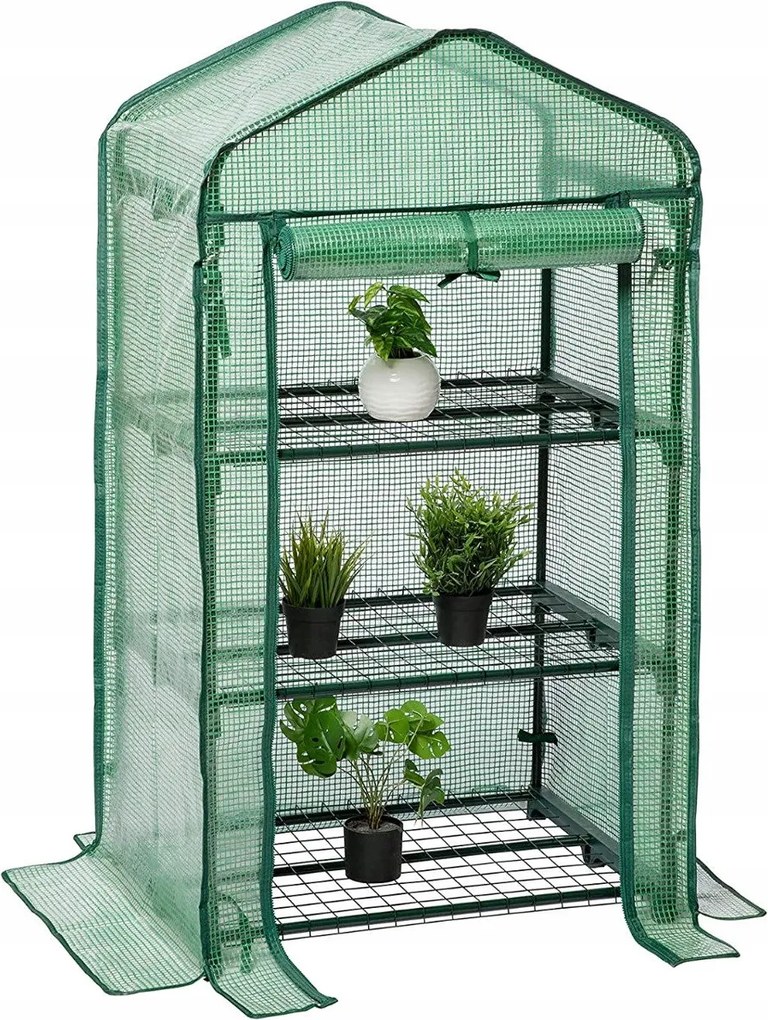 Kerti Üvegház Fólia alagút Polcokkal Erkély fólia