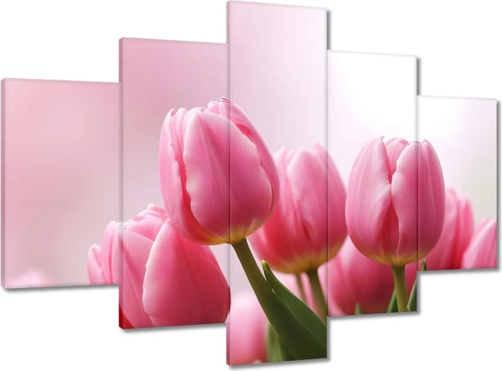 Vászonkép 150x105 Rózsaszín tulipánok