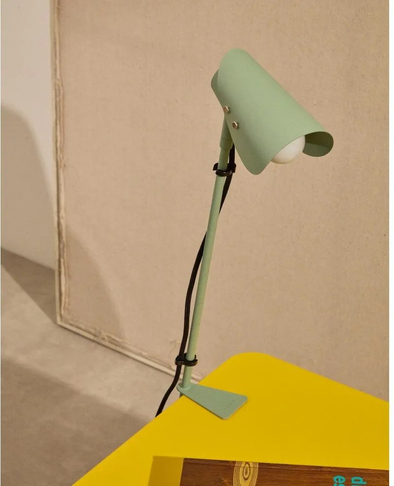 Zöld fém asztali lámpa csiptetővel (magasság 51 cm) Jula – Kave Home