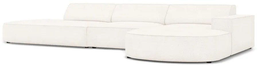 Bézs buklé szövet sarokkanapé (jobb oldali) Jodie – Micadoni Home