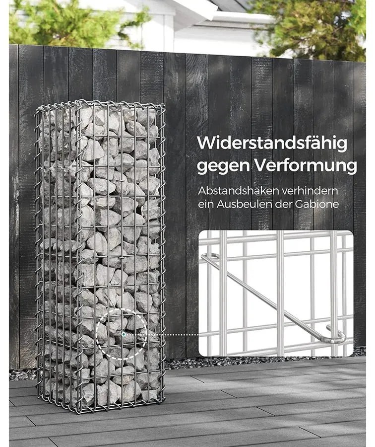 Gabion kosár, fém gabion ketrec 100 x 30 x 30 cm