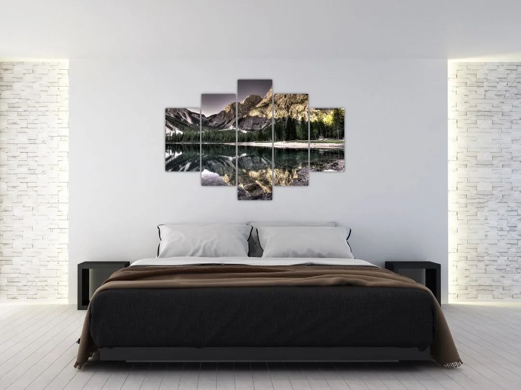 Tó a hegyekben képe (150x105 cm)