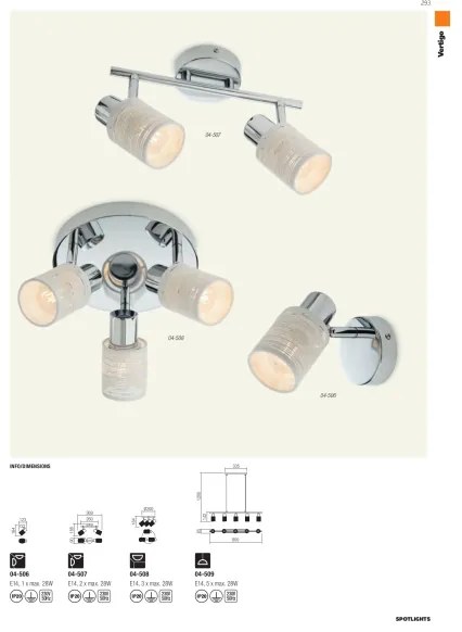 Redo 04-509 - Kábelre függesztett csillár VERTIGO 5xE14/28W/230V fényes króm/fehér