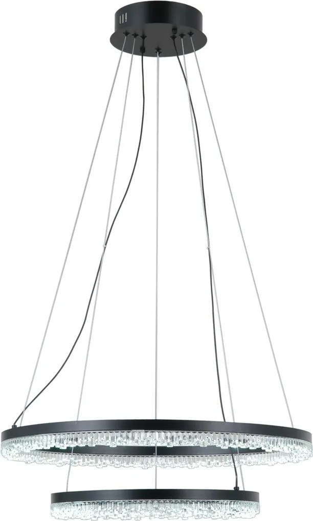 Italux glamour modern függeszték barlo matt fekete itxpnd-34526-2l-bk
