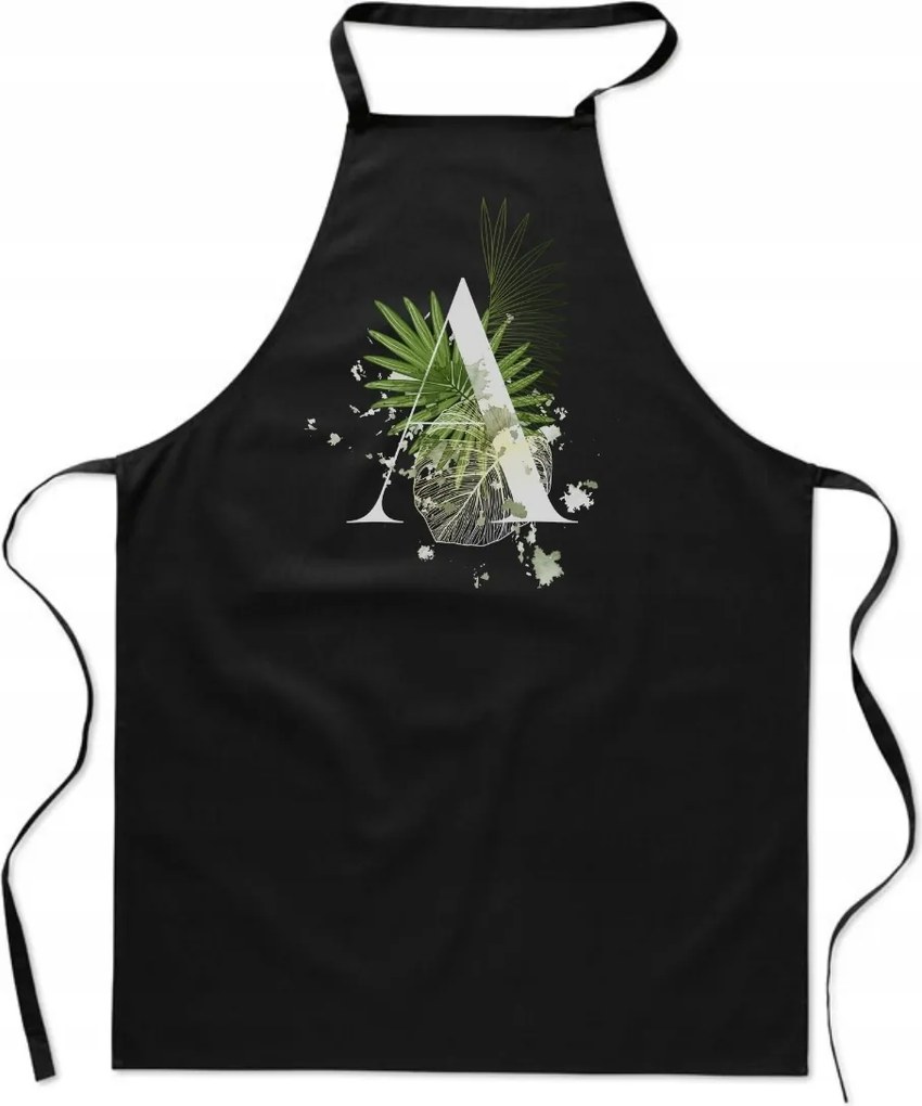 Konyhai Kötény fekete A Betűvel A név Amelia Ania Alan Adam Ala FA_414_cz