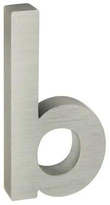 Alumínium házszám betű, b, 3D, köszörült felület
