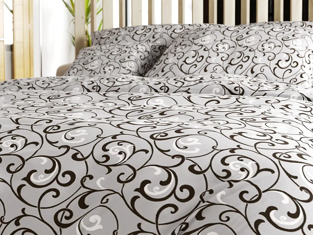 Poliészter-pamut ágynemű ORIENT POLY szürke Ágyneműhuzat mérete: 70 x 90 cm | 140 x 220 cm