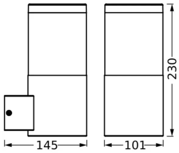 Ledvance - Kültéri fali lámpa EBRO 1xE27/20W/230V IP44