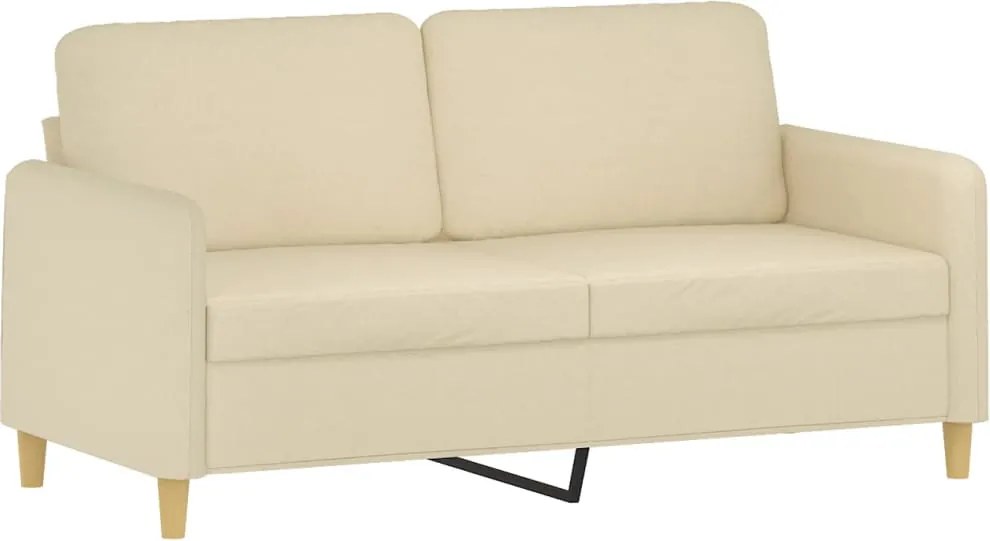 vidaXL kétszemélyes krémszínű szövetkanapé 140 cm