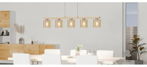 Eglo 901292 - CASTRALVO kábeles csillár 5xE27/28W/230V