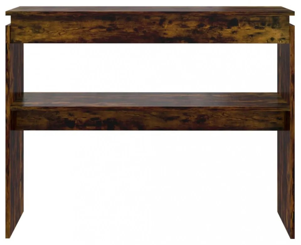 füstös tölgy színű szerelt fa tálalóasztal 102 x 30 x 80 cm