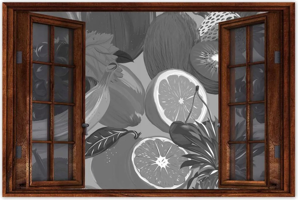 Poszterek 60x40 Citrus szürke Gyümölcsök