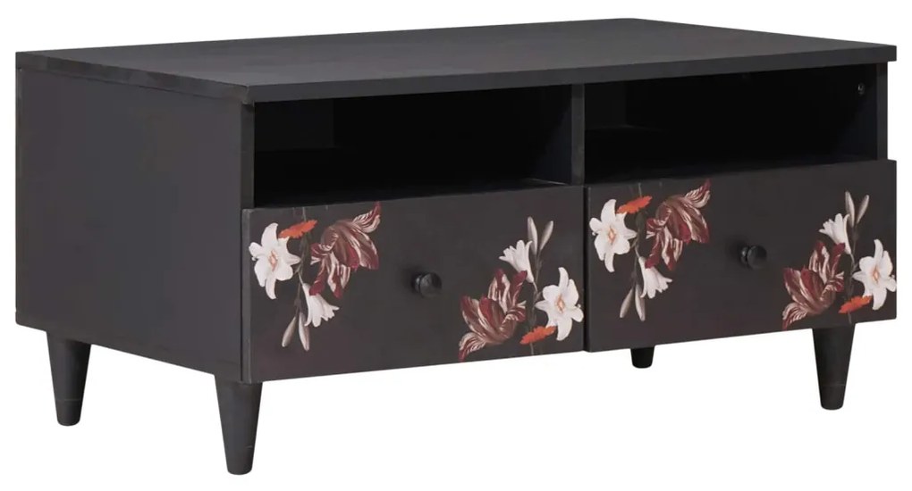 vidaXL Dohányzóasztal fiókkal Sokszínű 80 x 54 x 40 cm Tömör Mangófát