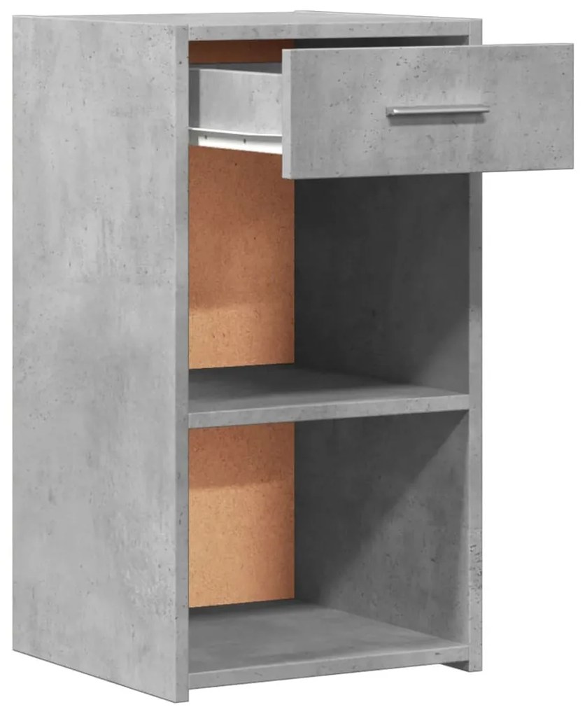 2 db betonszürke szerelt fa éjjeliszekrény 35 x 34 x 65 cm