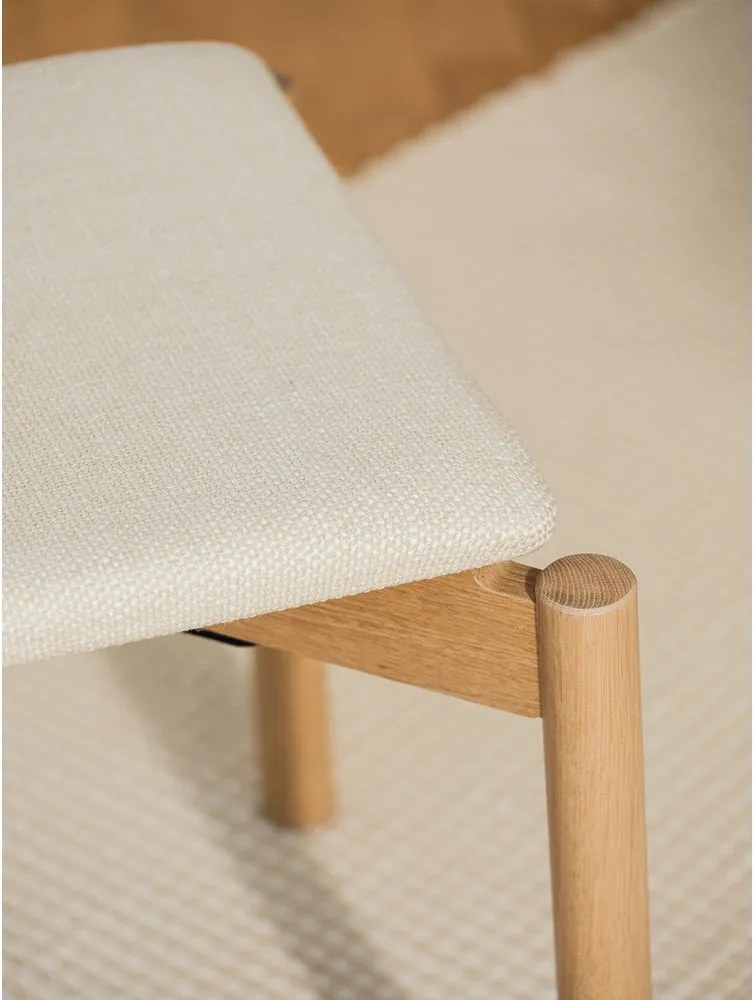 Natúr színű rakásolható étkezőszék tölgyfa dekorral Wem – noo.ma