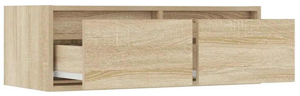 TV szekrény LED világítással sonoma tölgyfa 75x35,5x25 cm