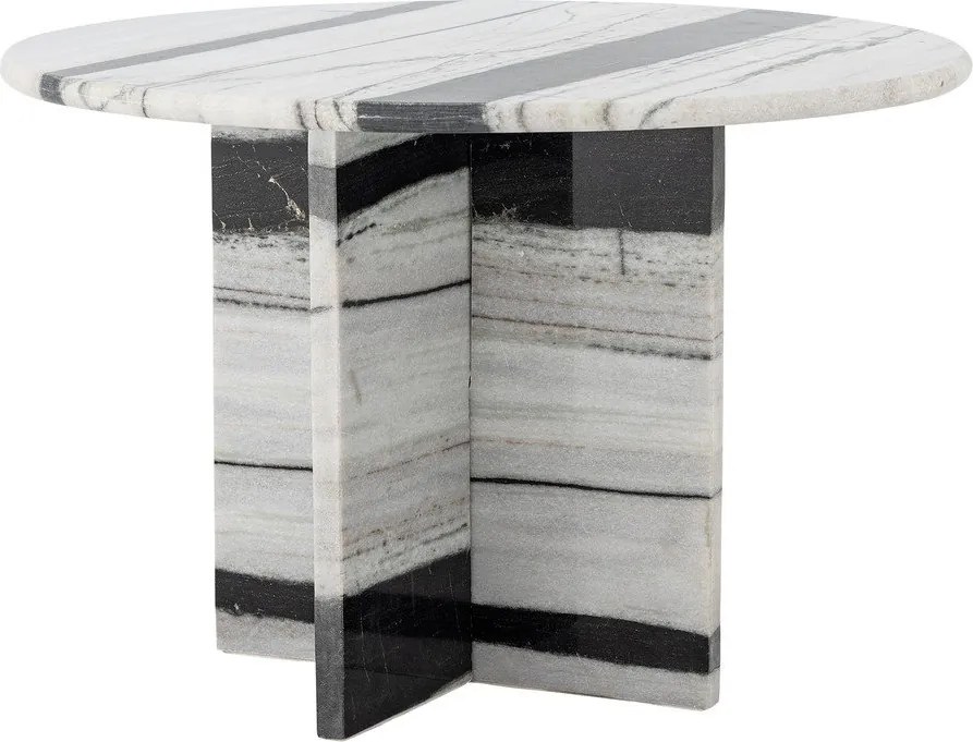 Fekete-fehér márvány kerek dohányzóasztal ø 61 cm Rosito – Bloomingville