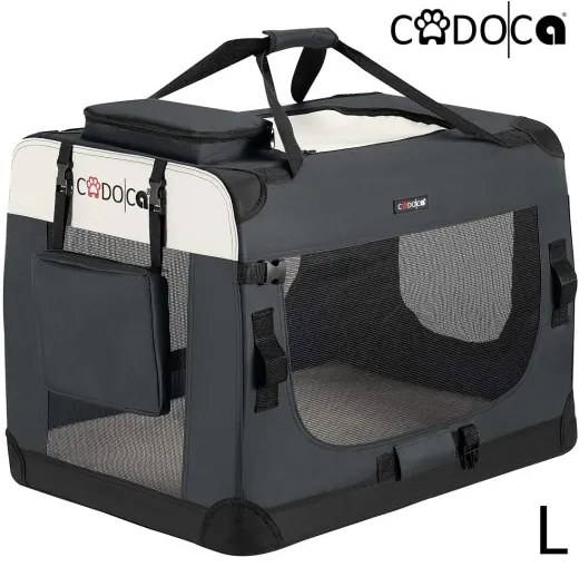 Cadoca® Hordozható kutyatáska L 70x52x52cm - antracit