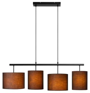 Lucide 45409/04/30 - Csillár zsinóron MAYA 4xE27/40W/230V fekete