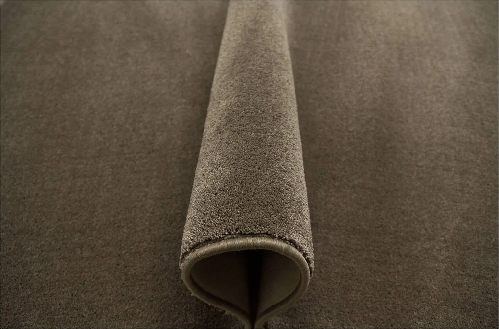 Hálószoba Nappali Szőnyeg Barna Filc Csillogó Gyapjú Eternity 100x150 cm