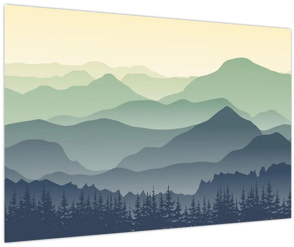 Kép - Forest Mountain (90x60 cm)
