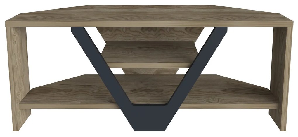 TV szekrény Karin - Walnut, Black