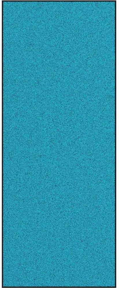 vidaXL Ajtószőnyeg Egyéb Cián és Fekete 120 x 300 cm Poliamid és PVC