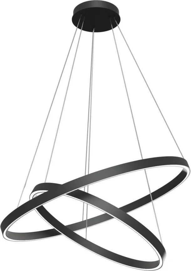 MAYTONI MOD058PL-L74B4K RIM Modern Led Függesztett Lámpa Fekete LED IP20