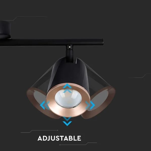 LED Spotlámpa 3xLED/5W/230V 3000K fekete