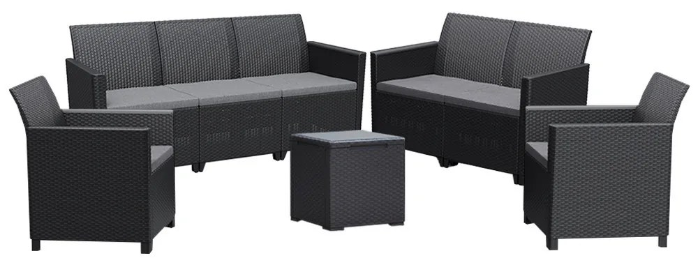 Claire V 7 személyes kerti bútor garnitúra vigo tárolós asztallal