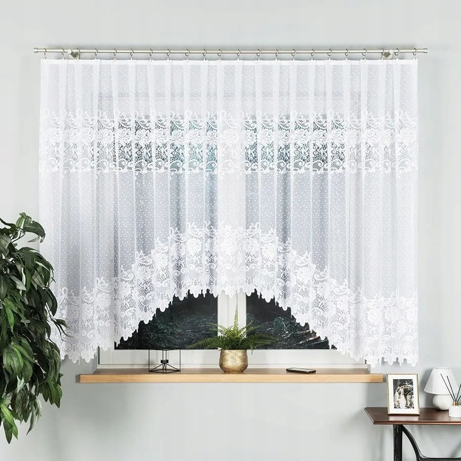 Jacquard készfüggöny bevágással az alján 500x160 cm Demetria