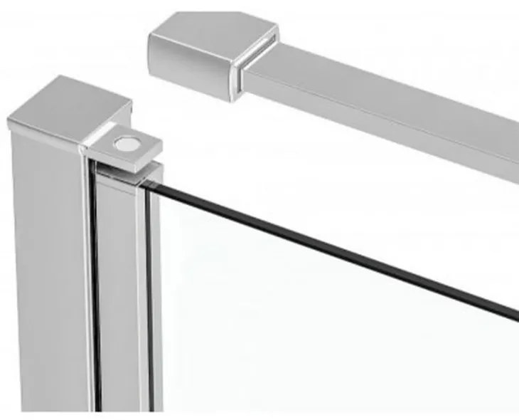 Simple nyílóajtós szögletes zuhanykabin zuhanytálca nélkül