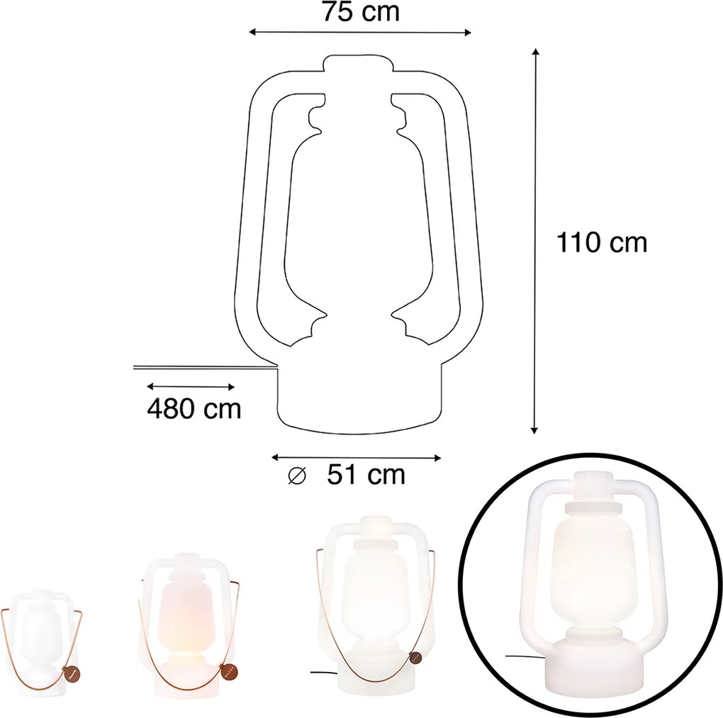 Okos állólámpa fehér 110 cm, beleértve a Wifi G95 - Storm Extra Large