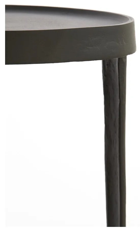 Fém kerek tárolóasztal szett 2 db-os ø 35 cm Tobias – Light &amp; Living