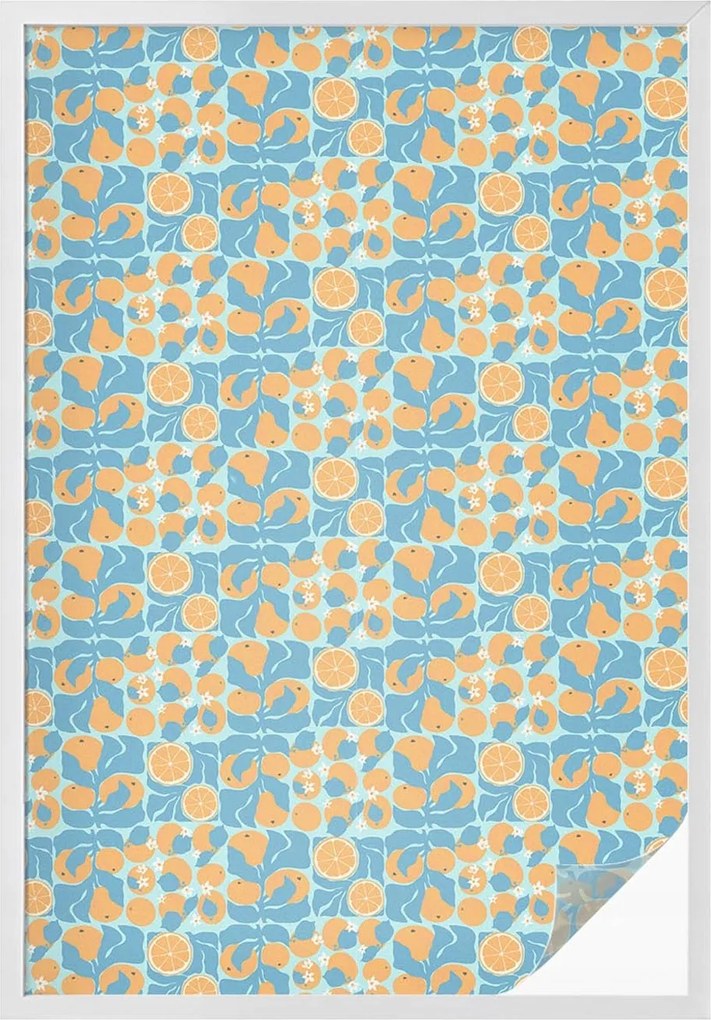 Öntapadós szélvédő furnér Adatvédelem Hal citrus 100x146