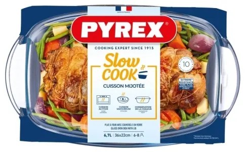 PYREX 6,7 l sütőtál fedővel