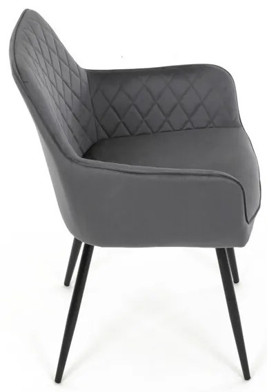 Szürke Bársony Étkezőszék. DCH-215 GREY4