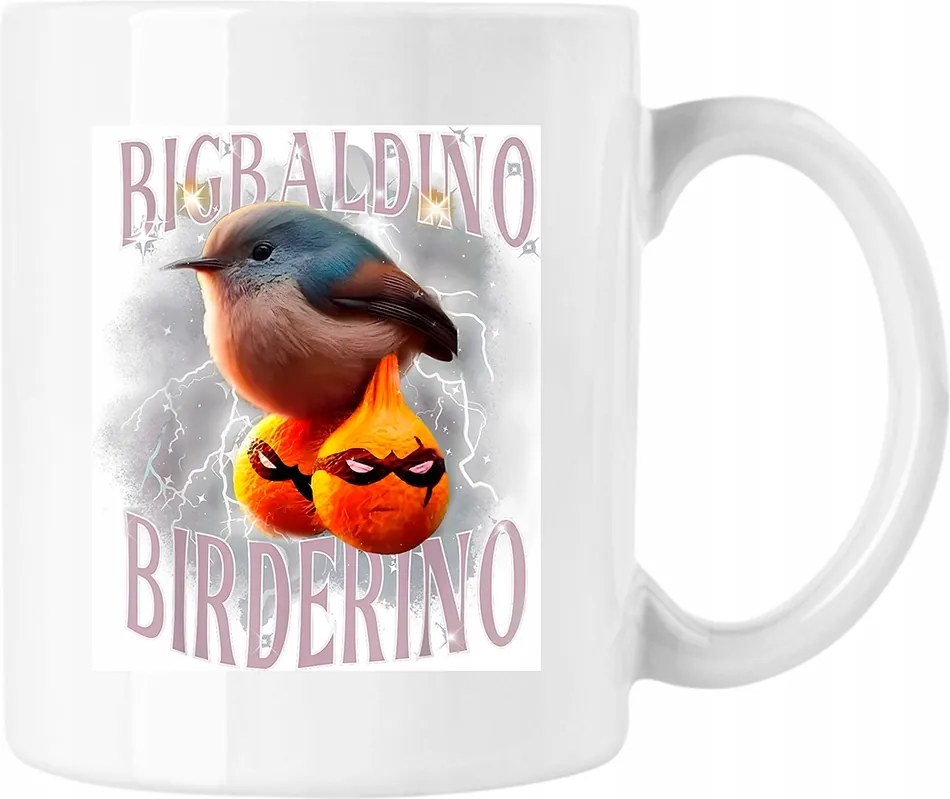 Bigbaldino Birderino madár bögre brain fehér 330ml