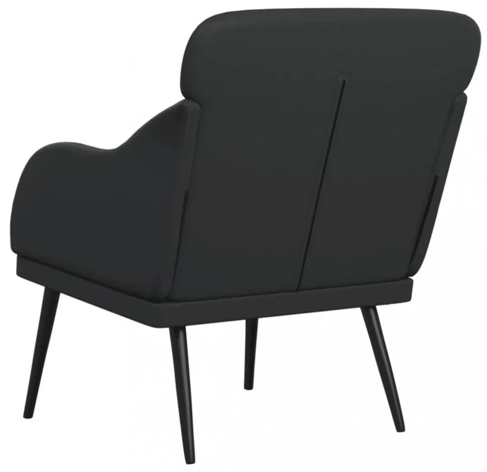 fekete műbőr fotel 63 x 76 x 80 cm