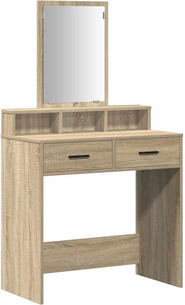 vidaXL Öltözködőasztal fiókkal Sonoma tölgy 79 x 41 x 140 cm Faanyag